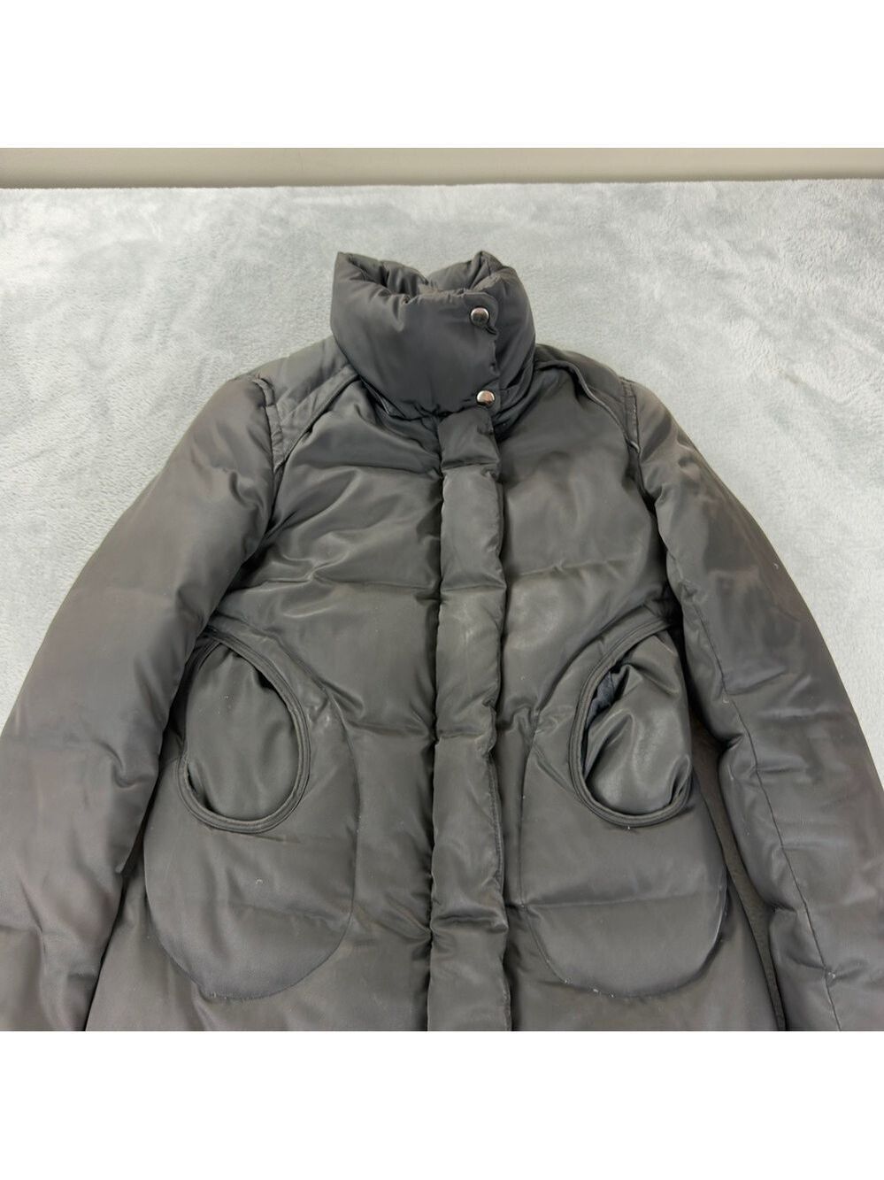 Soia & Kyo Women Size XS 80% Down 20% Feather Black Long Puffer Jacket w/o hood - Picture 9 of 14